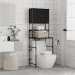 vidaXL Skrinka na práčku čierna 68x48,5x194 cm – Obrázok 4