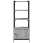 vidaXL Knižnica 3 police sivá sonoma 41x30x109,5 cm kompozitné drevo – Obrázok 6