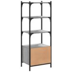 vidaXL Knižnica 3 police sivá sonoma 41x30x109,5 cm kompozitné drevo – Obrázok 8