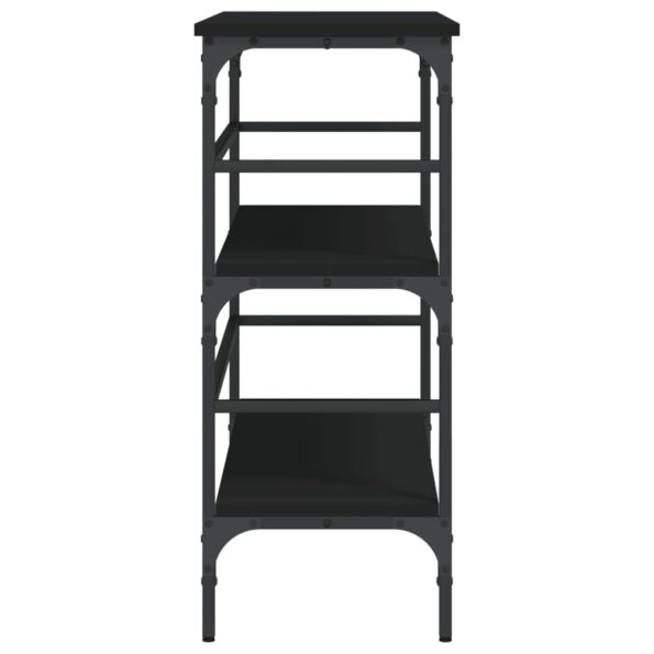 vidaXL Konzolový stolík čierny 100x32x75 cm kompozitné drevo – Obrázok 6