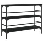 vidaXL Konzolový stolík čierny 100x32x75 cm kompozitné drevo – Obrázok 7