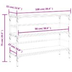 vidaXL Konzolový stolík čierny 100x32x75 cm kompozitné drevo – Obrázok 10