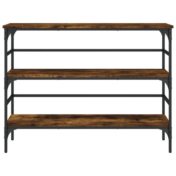 vidaXL Konzolový stolík dymový dub 100x32x75 cm kompozitné drevo – Obrázok 5