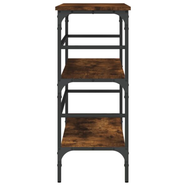 vidaXL Konzolový stolík dymový dub 100x32x75 cm kompozitné drevo – Obrázok 6
