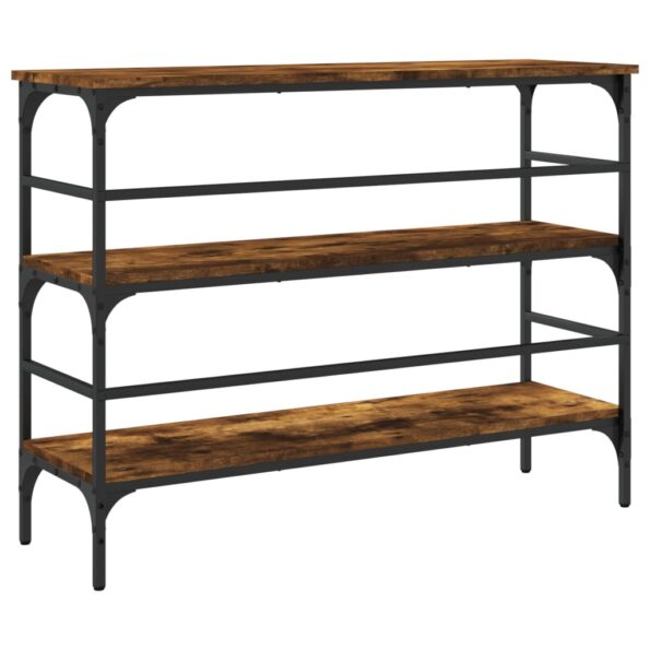 vidaXL Konzolový stolík dymový dub 100x32x75 cm kompozitné drevo – Obrázok 7