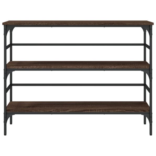 vidaXL Konzolový stolík hnedý dub 100x32x75 cm kompozitné drevo – Obrázok 5