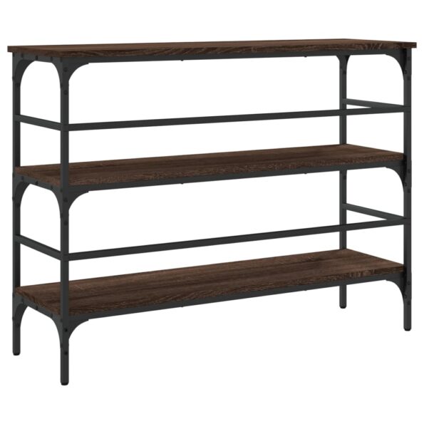 vidaXL Konzolový stolík hnedý dub 100x32x75 cm kompozitné drevo – Obrázok 7