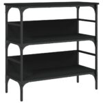 vidaXL Konzolový stolík čierny 75x32x75 cm kompozitné drevo – Obrázok 2