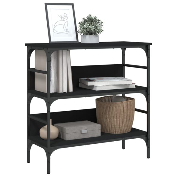 vidaXL Konzolový stolík čierny 75x32x75 cm kompozitné drevo – Obrázok 4