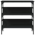 vidaXL Konzolový stolík čierny 75x32x75 cm kompozitné drevo – Obrázok 5