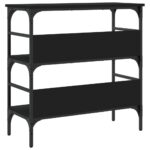vidaXL Konzolový stolík čierny 75x32x75 cm kompozitné drevo – Obrázok 7