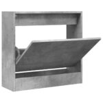 vidaXL Botník betónovo sivý 60x21x57 cm kompozitné drevo – Obrázok 2