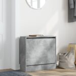 vidaXL Botník betónovo sivý 60x21x57 cm kompozitné drevo – Obrázok 3