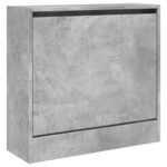 vidaXL Botník betónovo sivý 60x21x57 cm kompozitné drevo – Obrázok 4
