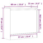 vidaXL Botník betónovo sivý 60x21x57 cm kompozitné drevo – Obrázok 9