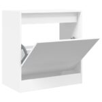 vidaXL Botník biely 60x34x63,5 cm kompozitné drevo – Obrázok 2