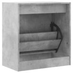 vidaXL Botník betónovo sivý 60x34x63,5 cm kompozitné drevo – Obrázok 7