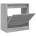 vidaXL Botník sivý sonoma 60x34x63,5 cm kompozitné drevo – Obrázok 2