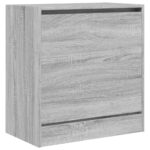 vidaXL Botník sivý sonoma 60x34x63,5 cm kompozitné drevo – Obrázok 4