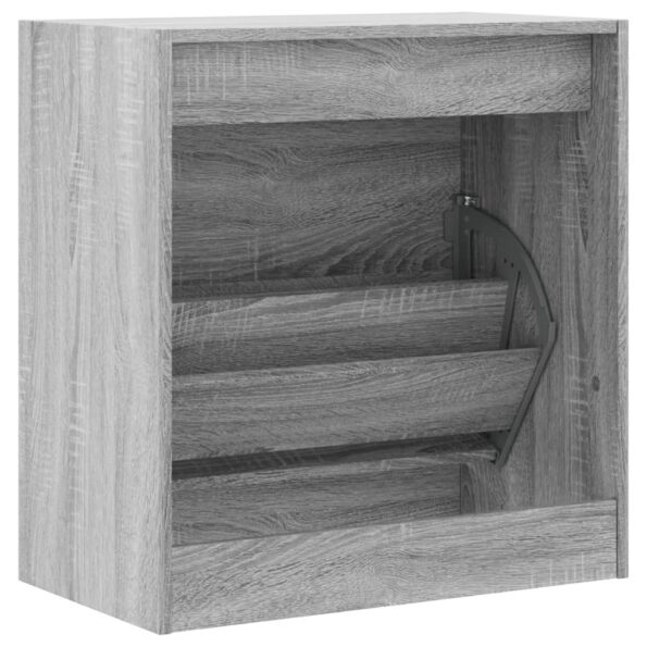 vidaXL Botník sivý sonoma 60x34x63,5 cm kompozitné drevo – Obrázok 7