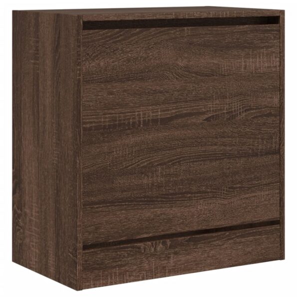 vidaXL Botník hnedý dub 60x34x63,5 cm kompozitné drevo – Obrázok 4