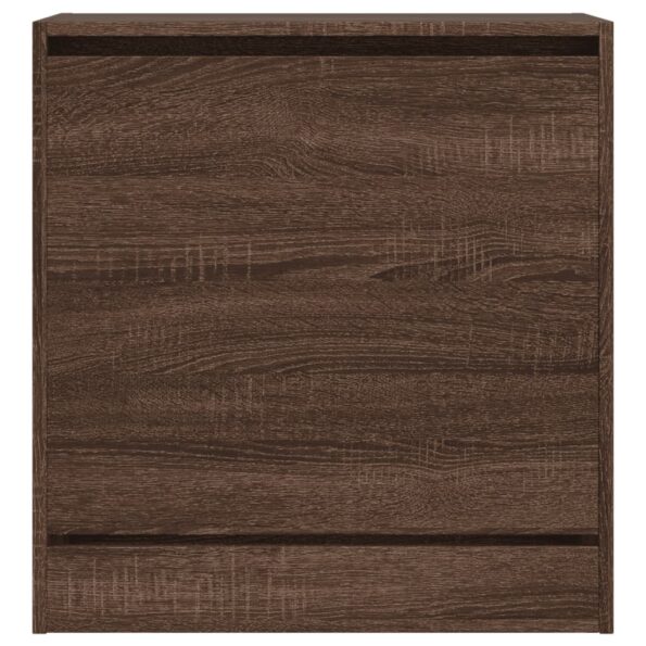 vidaXL Botník hnedý dub 60x34x63,5 cm kompozitné drevo – Obrázok 5