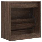 vidaXL Botník hnedý dub 60x34x63,5 cm kompozitné drevo – Obrázok 7