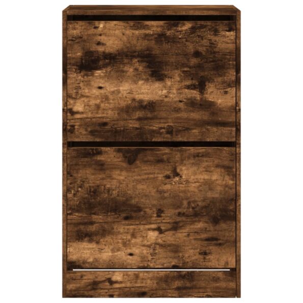 vidaXL Botník dymový dub 60x34x96,5 cm kompozitné drevo – Obrázok 5