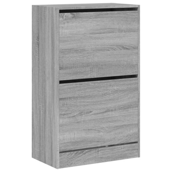 vidaXL Botník sivý sonoma 60x34x96,5 cm kompozitné drevo – Obrázok 4