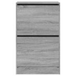 vidaXL Botník sivý sonoma 60x34x96,5 cm kompozitné drevo – Obrázok 5