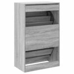 vidaXL Botník sivý sonoma 60x34x96,5 cm kompozitné drevo – Obrázok 7