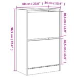 vidaXL Botník sivý sonoma 60x34x96,5 cm kompozitné drevo – Obrázok 9