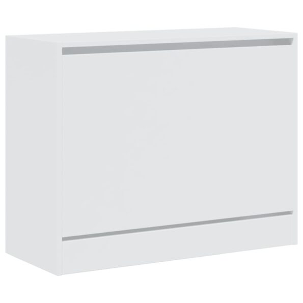 vidaXL Botník biely 80x34x63 cm spracované drevo – Obrázok 4