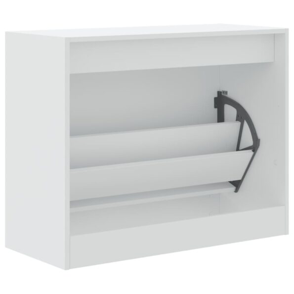 vidaXL Botník biely 80x34x63 cm spracované drevo – Obrázok 7