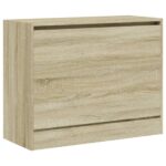 vidaXL Botník dub sonoma 80x34x63 cm spracované drevo – Obrázok 4