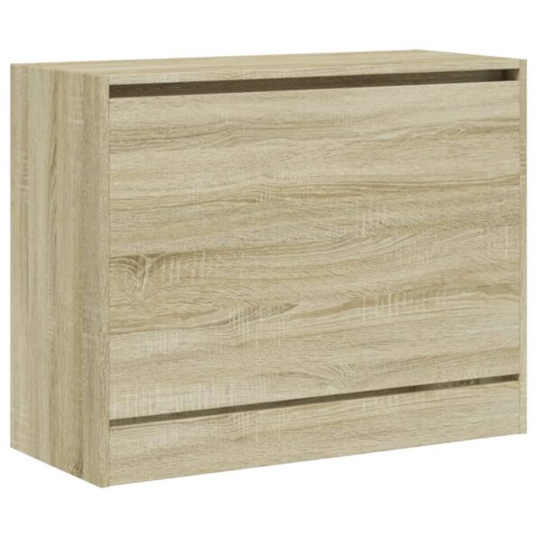 vidaXL Botník dub sonoma 80x34x63 cm spracované drevo – Obrázok 4