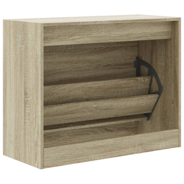 vidaXL Botník dub sonoma 80x34x63 cm spracované drevo – Obrázok 7