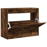 vidaXL Botník dymový dub 80x34x63 cm spracované drevo – Obrázok 2