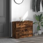 vidaXL Botník dymový dub 80x34x63 cm spracované drevo – Obrázok 3