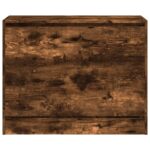 vidaXL Botník dymový dub 80x34x63 cm spracované drevo – Obrázok 5