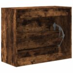 vidaXL Botník dymový dub 80x34x63 cm spracované drevo – Obrázok 7