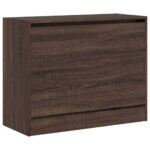 vidaXL Botník hnedý dub 80x34x63 cm spracované drevo – Obrázok 4