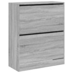 vidaXL Botník sivý sonoma 80x34x96,5 cm kompozitné drevo – Obrázok 4