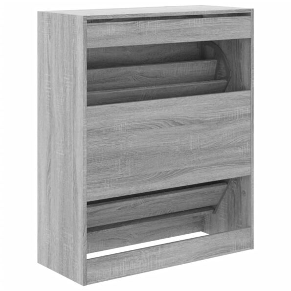 vidaXL Botník sivý sonoma 80x34x96,5 cm kompozitné drevo – Obrázok 7