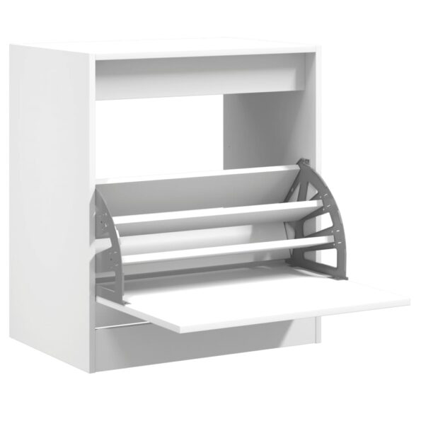 vidaXL Botník biely 60x42x69 cm kompozitné drevo – Obrázok 2