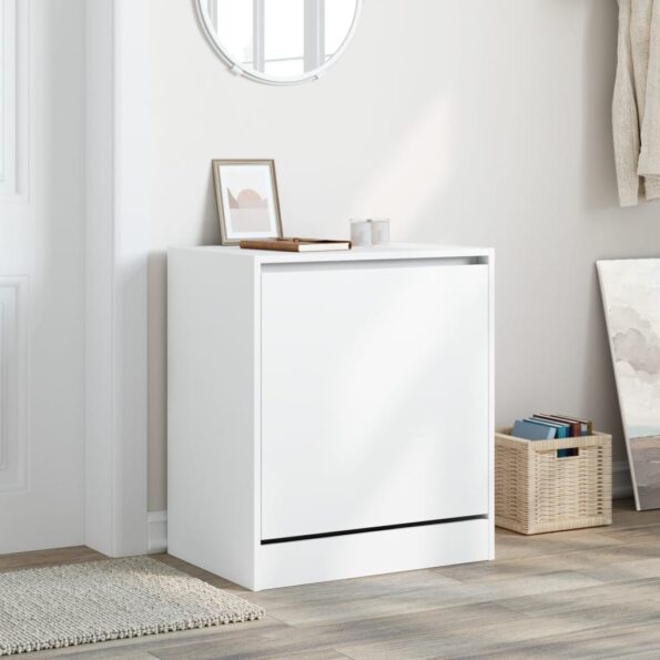 vidaXL Botník biely 60x42x69 cm kompozitné drevo – Obrázok 3