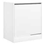 vidaXL Botník biely 60x42x69 cm kompozitné drevo – Obrázok 4
