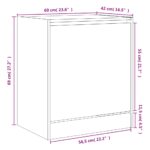 vidaXL Botník biely 60x42x69 cm kompozitné drevo – Obrázok 9