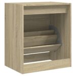 vidaXL Botník dub sonoma 60x42x69 cm spracované drevo – Obrázok 7