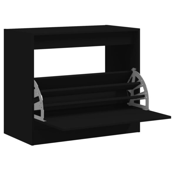 vidaXL Botník čierny 80x42x69 cm kompozitné drevo – Obrázok 2